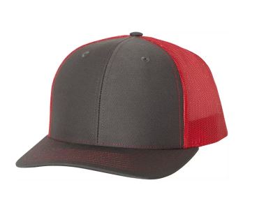 Hat: Richardson Hat - Charcoal & Red