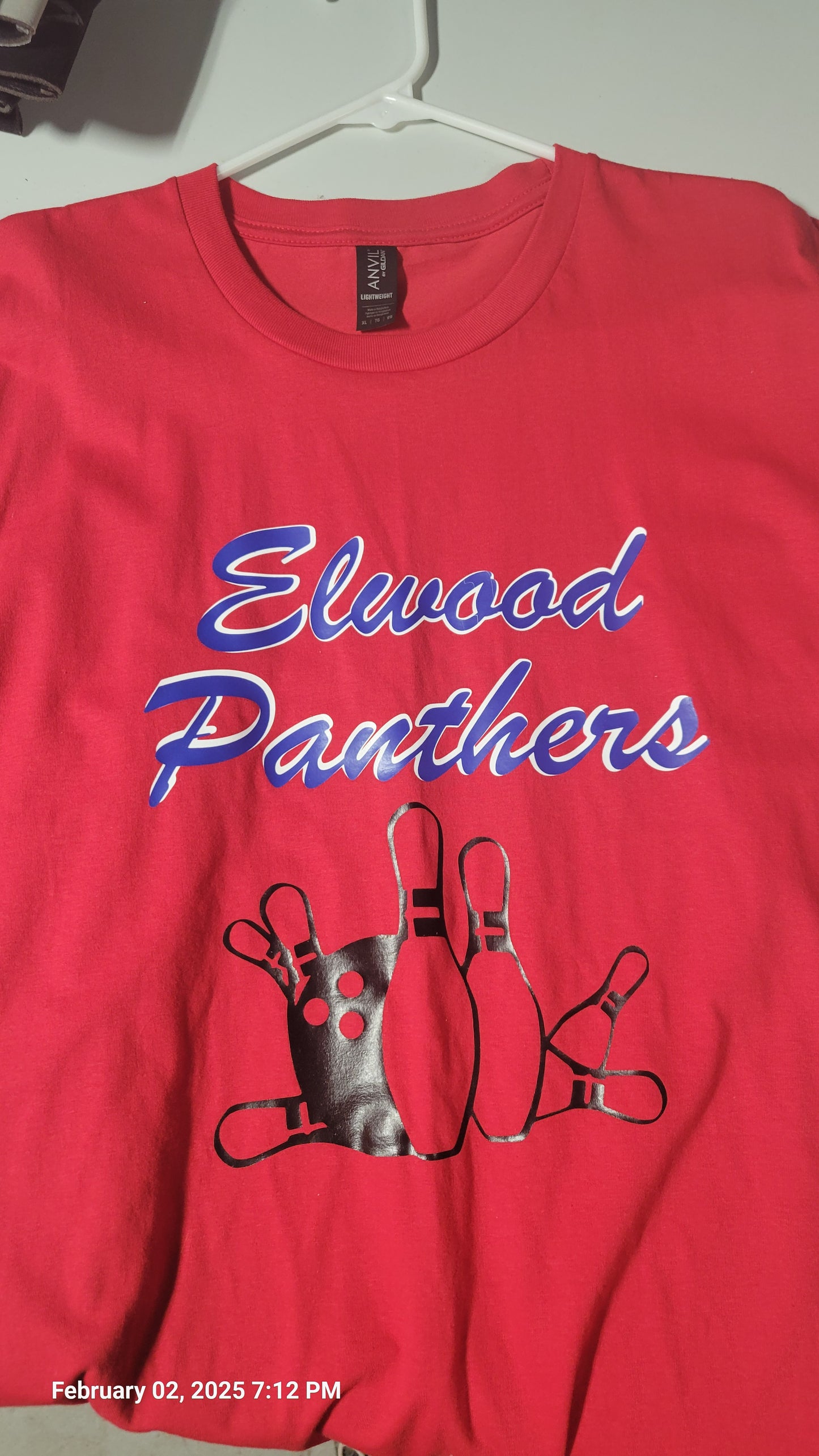 Pre-Printed: Elwood Panthers Bowling Adult XL