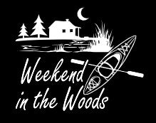 Small Logos:  Weekend in the woods - White