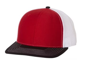 Hat: Richardson Hat -Red, White, Black