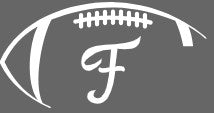 Small Logos: Football outline w/F - White