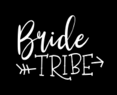 Small Logos:  Bride Tribe - White