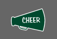 Small Logos:  Cheer w/Megaphone - Green/White