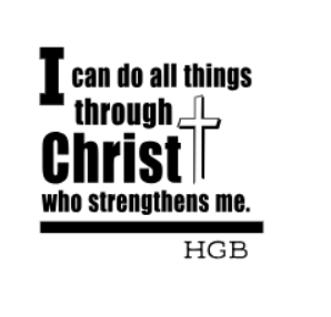 Small Logos:  HGB - I can do all things through Christ